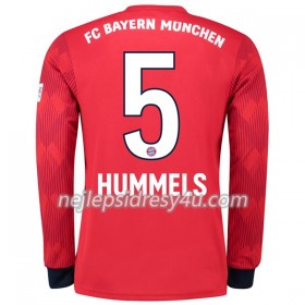 Fotbalový Dres FC Bayern Mnichov Hummels 5 Domácí 2018/19 Dlouhý Rukáv